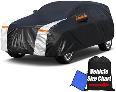 Cotryvox 10-Layer SUV Car Cover Waterproof All Weather. See Vehicle Size-Chart for Accurate Fit. Outdoor Full Exterior Covers for Automobiles Heavy Duty Tarp Jeep Rav4 CRV. Size S2 (See Size Chart)