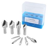 Accusize Industrial Tools 9 Pc Single Flute H.S.S. Countersink Set, 82 Degrees, Ground, 0245-1029