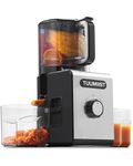 Juicer Machine, 6.5" Large Feed Chute Cold Press Juicer with 350W, Slow Masticating Juicer for Whole Vegetables & Fruits, High Juice Yield, Easy to Clean, Black
