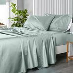 Royal Hotel Bedding Top-Split-King: Adjustable King Bed Sheets 4PC Solid Sea 100% Cotton 600-Thread-Count, Deep Pocket