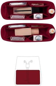 KINGS IN BAG Organizer for Luxury Bag with Silky Satin, Tote Bag Inner and Purse Bags Storage Fit for Neonoe BB/MM/2022 MM Bags, Multiple Pockets Capacity, Lightweight for Daily Use(Ruby, Neonoe MM)