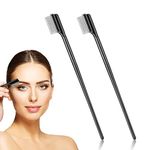 Sibba 2 Pieces Eyelash Comb, Metal Teeth Eyelash Comb Lash Separator Tool with Acrylic Handle for Women Girls Makeup (Acrylic)