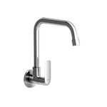 KOHLER Fore Line Wall Mount, Cold only Kitchen Faucet, Brass Material, Silver Colour, Polished Chrome Finish, 360 Degree Swivel, 10 Years Warranty