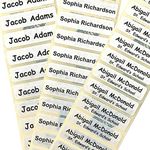 Nametape Express - 50 Printed Name Tapes/Labels Iron-ON School Uniform Tags Pre-Cut nametapes in Soft Satin Fabric