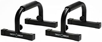 Sports Research Sweet Sweat Push Up Bars - Durable, Non-Slip with Comfort Grip - Calisthenics Equipment for Bodyweight Fitness & Strength Training - Floor Stand Pushup Bar Handles for Men & Women