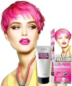 Knight & Wilson Colour-Freedom 150ml Pink Pizazz Semi-Permanent Hair Colour - Ultra-Vibrant Vegan Friendly Colour Mask with Shine Booster Complex - Ammonia Free Colour Lasts Up To 6-10 Washes