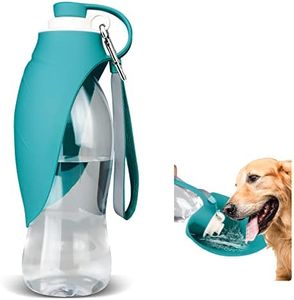 TIOVERY Portable Dog Water Bottle for Walking 20 OZ Portable Pet Water Bottles for Puppy Small Medium Large Dogs Water Dispenser Dog Water Bowl (Blue)