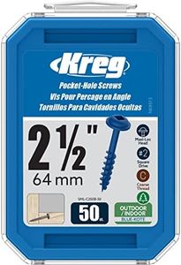 Kreg SML-C250B-50 Blue Kote Pocket Screws, 2 1/2-Inch, Coarse Thread, Maxi-Loc Head (50 Count)