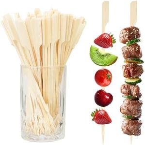 100PCS Cocktail Picks, Fancy Picks for Appetizers, Decorative Skewers for Appetizers Drinks Party Fruit, 10 Inch Long Wooden Bamboo Paddle Food Sticks Charcuterie Boards Accessories