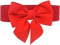 Women's Bowknot Wide Belt, Elastic 