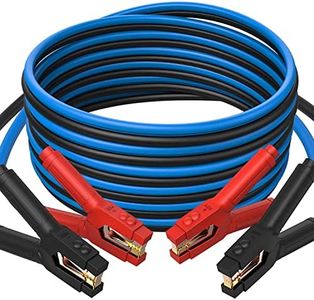 Powrun P025 Jumper Cables for 12/24V Car Battery, 1000A Heavy Duty Booster Cables with Carrying Bag, Jumper Cables Kit for Vehicles with up to 8.0 L Gas and 6.0L Diesel Engines