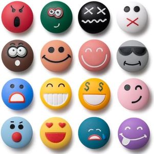 SUNURS 3D Emoji Cute Fridge Magnets for Locker, Colorful Smiley Face Strong Decorative Funny Refrigerator Magnets for Whiteboard, Kitchen, and Office (16 Pieces)