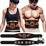 EMS Muscle Stimulator, Abs Trainer Abdominal Muscle Toner Electronic Toning Belts Workout Home Fitness Device with USB Rechargeable for Abdomen Arm Leg Men and Women