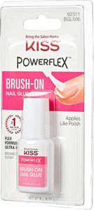 KISS Powerflex Brush-On Nail Glue – Ultra Hold Flex Formula for False Nails