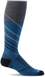 Sockwell Men's Pulse Firm Graduated Compression Socks, Ocean, Medium/Large