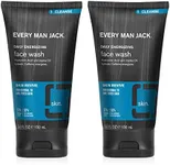 Every Man Jack Daily Face Wash for Men - Gently Cleanse, Moisturize, and Revive Dry, Tired Skin with Hyaluronic Acid and Niacinamide - 5 oz Men's Face Wash (2 Pack)