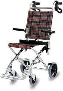 EASYCARE Portable Lightweight (7kg) Aluminum Wheelchair with Carry Bag, Oxidized Matte Finish, Foldable, Nylon Seat, United Brake, 100kg Capacity – Ideal for Patients, Elderly, and Home Use