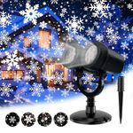 FLRYBRG 2024 New Gen Christmas Projector Lights Outdoor, Snowflake Projector Lights with Double Head, LED Snowfall Show Projector, Waterproof Landscape Decor for Halloween Christmas Party Holiday