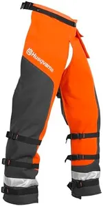 Husqvarna Technical Apron Wrap Chainsaw Chaps 36- to 38-Inch, Chainsaw Safety Equipment with 5 Layers, Adjustable Belt and Gear Pocket, Orange