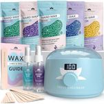 Tress Wellness Waxing Kit for Brazilian Wax - Easy to Use - For Sensitive Skin - Digital Display, Teal