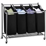 Laundry Sorter Cart 4-Bag Classics 