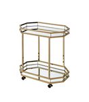 ACME Furniture 98197 Lacole Serving Cart, One Size, Mirror and Champagne