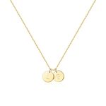 Two Initial Necklace for Women Girls, 14K Gold Plated Dainty You and Her Initial Necklace Relationship Jewelry Mothers Day Valentines Gifts for Women Mom Daughter Friend Sister Her Birthday,