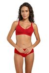 Van Heusen Women Bra - Cotton Elastane - Side Support Panel, No Spill Comfort, Wireless, Non Padded, Full Coverage_11014_Jester Red_38C