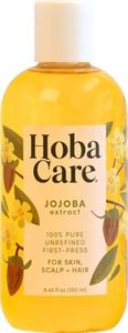 HobaCare Jojoba Oil - 100% Pure, Unrefined Cold Pressed for Scalp & Nails - Natural Jojoba Oil for Hair & Beard Care, Women & Kids (250 ml)