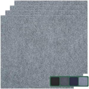 VallisCo 30 Pack Carpet Tile - 12” X 12” Self Adhesive Carpet Floor Tiles Anti-Slip Squares Peel and Stick Floor Tilel DIY Installation for Bedroom (Light Gray)
