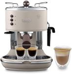 De'Longhi Vintage Icona Traditional Barista Pump Espresso Machine, Coffee and Cappuccino Maker, ECOV311BG, 1.4 liters, Cream