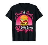 Vintage Burger Fast Food Lover Just A Girl Who Loves Burgers T-Shirt