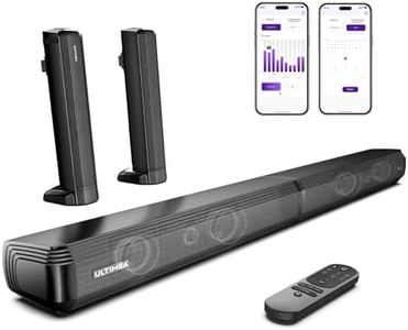 ULTIMEA 2.2ch Sound Bars for TV, Peak Power 100W, App, 2-in-1 Detachable Bluetooth 5.3 Soundbar, 3 EQ Modes, Bass Adjustable for TV Speakers, ARC/Optical/Aux/Wall Mount, Apollo S40 Pro 2025 Version