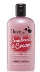 I Love Originals Strawberries & Cream Bath & Shower Crème, Filled With Natural Fruit Extracts & Vitamin B5, Nourishing & Refreshing Formula to Leave Skin Feeling Silky & Soft, VeganFriendly 500ml