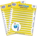 SANI 360° Sani Sticks Drain Cleaner and Deodorizer, Enzyme Pipe Cleaners, Eliminate Odors, Prevent Clogged Drains, Safe for Sinks, Bathtub Drains, Septic Tanks, 24 Count, Lemon Scent