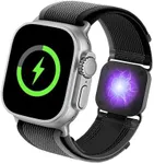 STATIK TurboBand Compatible with Apple Watch Charging Band - 2 in 1 Portable Watch Charger and Breathable Nylon Watch Strap, Available in 42mm, 44mm, 45mm & 49mm Sizes