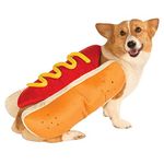 RARIDA Halloween Pet Costum Pet Dress Up Costume Hot Dog Shaped Dachshund Sausage S M L Adjustable Clothes Funny Warmer For Puppy Dog Cat Dress Up Supplies (Color : 1, Size : S)