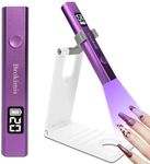Brokimis Handheld UV Light for Gel Nails with Stand, Mini Nail Lamp with LCD Display 3-Timer Modes Portable Cordless Rechargeable USB Small Nail Dryer for Fast Curing Home DIY Manicure Nail Art