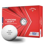 Callaway 2020 Chrome Soft Rubber Golf Balls (Triple Track White) Standard Size