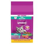 Whiskas Tuna Selections Adult Dry Cat Food – Natural Tuna Flavour, 2kg Bag