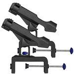 Coolnice Fishing Rod Holders for Boats 2 Pack With Large Clamp Opening 360 Degree Adjustable Fish Pole Racks Folding Holder