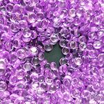 HappyFiller 5500 PCS Tiny Purple Party Confetti Acrylic Mini Beads Table Scatter Gemstones 7 mm for Vase Filler,Makeup Brush Holder Decor,Home Wedding Centerpiece,Candle Holder