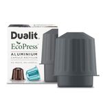 Dualit EcoPress Aluminium Coffee Capsule Recycling Tool Nespresso Compatible Recycler - Premium Eco Friendly Tool Nespresso Capsules & Coffee Grounds.