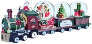 Aobaks S/4 Christmas Snow Globe, Train and Santa Claus and Snowman Snowglobes Figurines, Snow Globes，Santa Snow Globe, Christmas Snow Globes, Christmas Decor