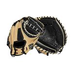 Wilson 2024 A2K M23 33.5” Baseball Catcher’s Mitt - Right Hand Throw, Blonde/Black