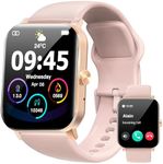 Smart Watch for Men Women, 1.85" HD Fitness Tracker with Bluetooth Answer/Make Calls, Heart Rate/Sleep Tracker/120+ Sport Modes/IP68 Waterproof Fitness Watch, Smartwatch Compatible Android iOS (Pink)