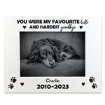 Red Ocean Favourite Hello Hardest Goodbye Memorial Photo Frame For Dog Personalised Dog Memorial Gift Family Keepsake