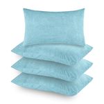 Mattress Protector Pillow Protector Covers – Waterproof, Anti-Bacterial & Hypoallergenic, Protection from Mites, Bed Bugs & Fluids | Standard Size Pillow Cover - 28x18 Inch, Set of 4 - Blue