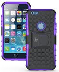 Cable And Case iPhone 6S Case, iPhone 6 Case - [HEAVY DUTY] Tough Dual Layer 2 In 1 Rugged Rubber Hybrid Hard/Soft Impact Protective Cover Armorbox Purple iphone 6 case