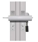 Patio Door Lock 'NO Frills' Cheap High Security Deadlock Sliding Fix Bar Tough and Easy White